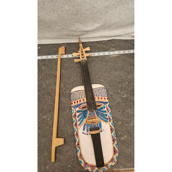 Handmade Other - Mexican Violin Primitive Art Hand Carved Wooden Folk Art Decorative Instrument